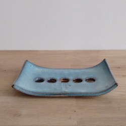 Blue soap dish